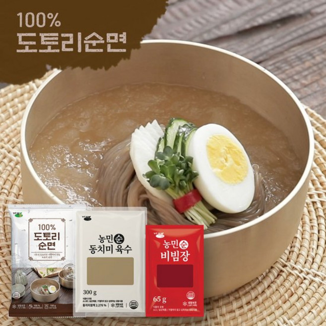 김영근 명인의 100%도토리면 12팩 (동치미육수 6 + 비빔장 6), 12개, 150g