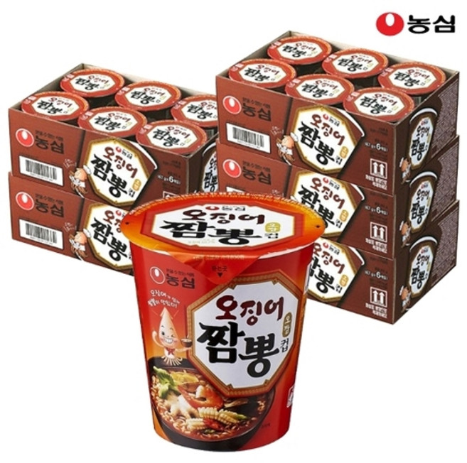 농심 오징어 짬뽕 소컵, 67g, 30개
