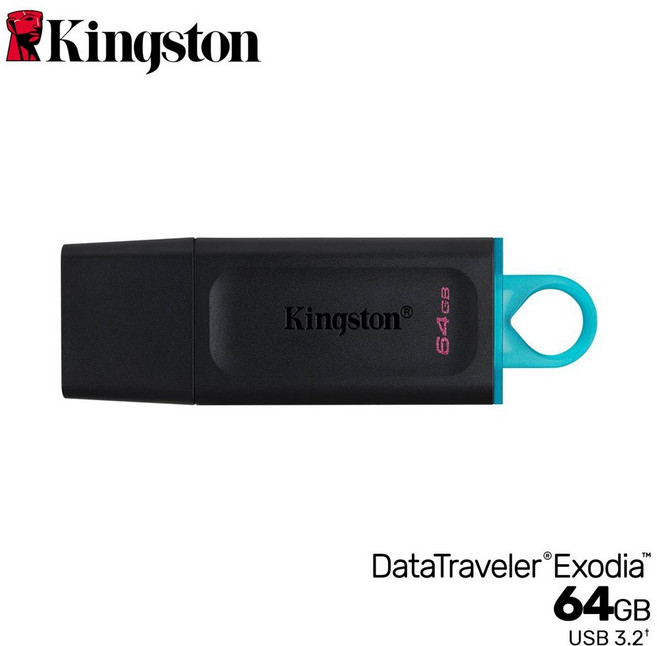 Kingston DataTraveler Exodia 64GB USB 3.2 隨身碟, 1個