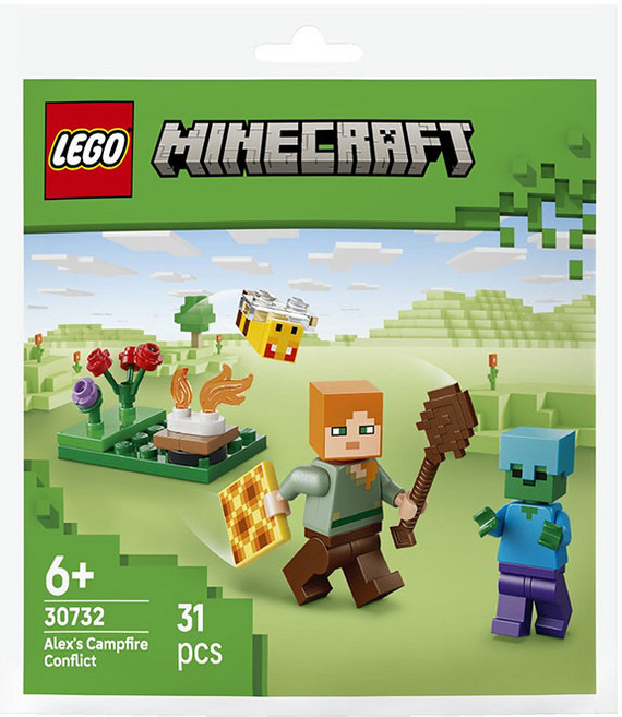 LEGO 30732 - 앨릭스의 캠프파이어 충돌 / 레고 정품 마인크래프트, 1개