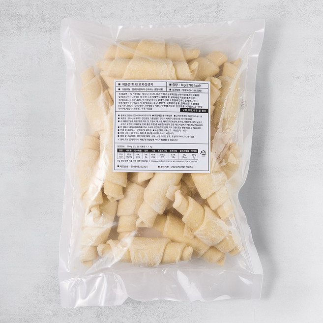 신세계푸드 냉동 크로아상 생지 1kg (20개입), 1kg * 2팩 (40개입)