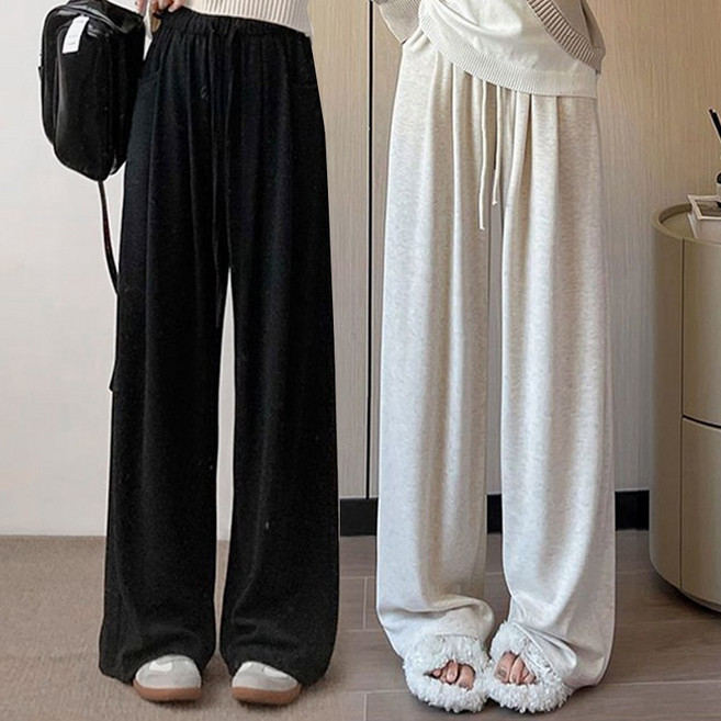 스타일아유 여성 하이웨스트 봄가을 루즈핏 와이드팬츠 스트레이트팬츠 캐주얼 데일리 바지 LP1121