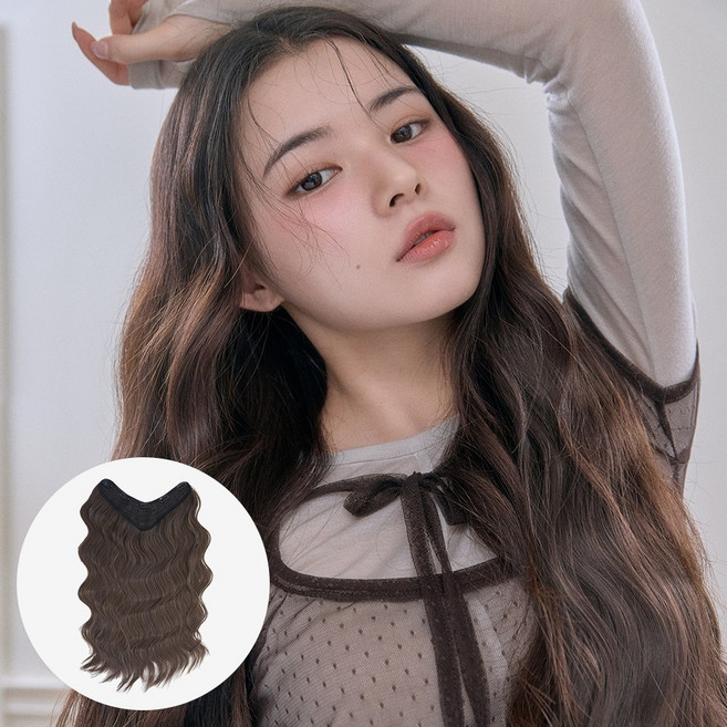 핑크에이지 라이트반가발) 올리비아펌 아일라 (65cm), 1개, CB2#트러플 브라운