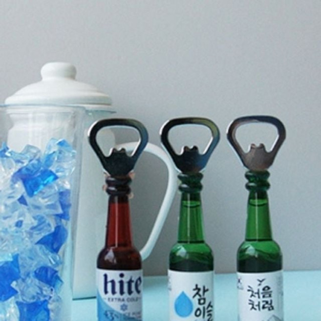 자석타입 오프너 병따개 알콜 소주병 맥주병 냉장고 자석오프너 미니자석 인테리어자석, 참이슬, 참이슬