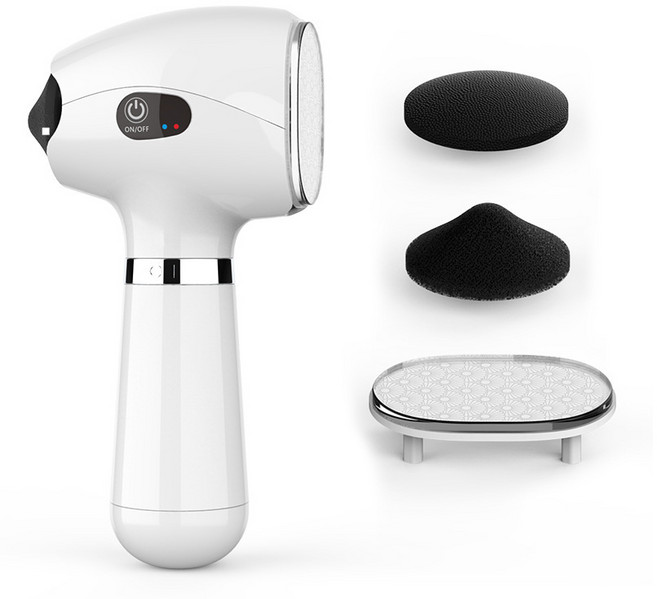 라온 전동 2IN1 충전식 발각질 제거기, 화이트, RFC-300C