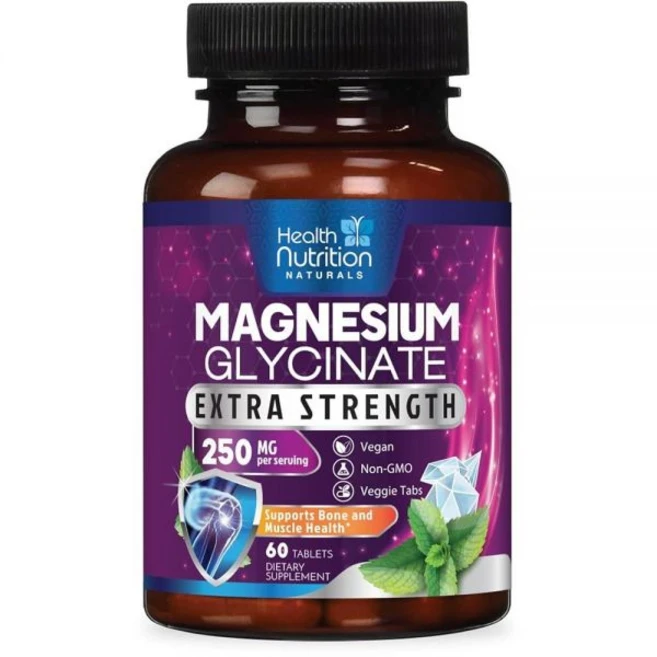 헬스뉴트리션 내추럴 마그네슘 글리시네이트 250mg 캡슐 60정, 헬스뉴트리션 내추럴 마그네슘 글리시네이트 250mg 캡 - 쿠팡