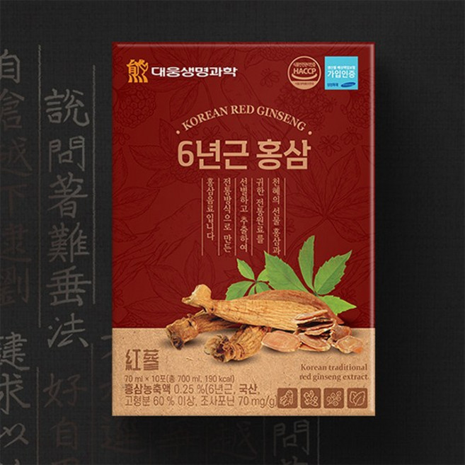 대웅 6년근 홍삼 명절선물 부모님선물, 1개