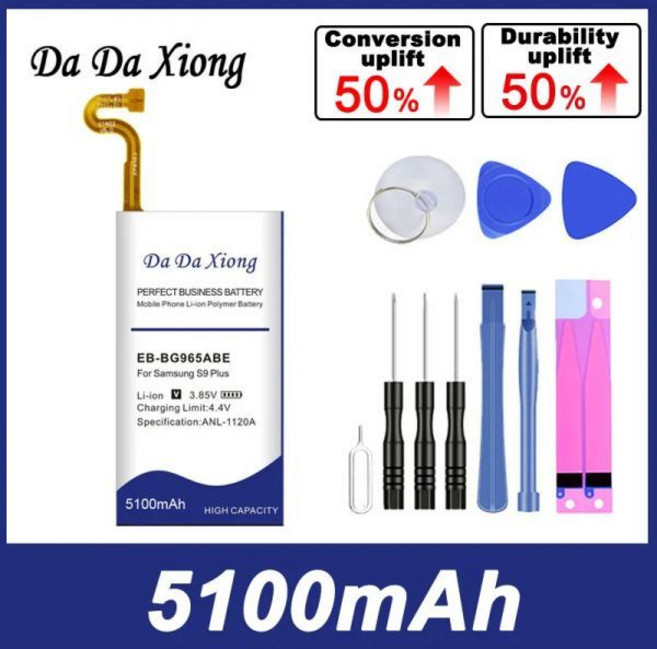 삼성 갤럭시 S9 플러스용 대용량 배터리 G9650 G965F G965A G965T G965 S G965R4 G965V EB-BG965ABE 5100mAh, 한개옵션0