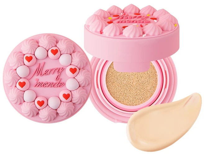[선물포장] 메리몽드 해피유어데이쿠션 본품+리필세트 11g*2 SPF40 PA++, 1개, 03#샌드 - 쿠팡
