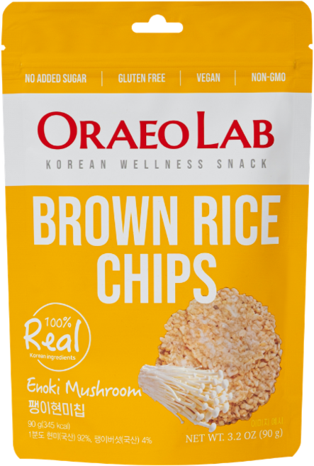오래오랩 팽이버섯 현미칩 저당 다이어트 간식, 1개, 170g