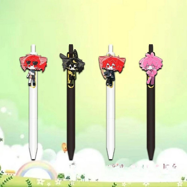 카사네 테토 프레스 중성펜 시험용펜 아크릴 패치 학생용 필기용 일반 학습용품 귀여운 작업용 사무용 노트, 1개, 색상: 1. random 1 / 크기: A. pen