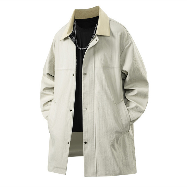남성 데일리 중기장 재킷 가을 캐주얼 베이직