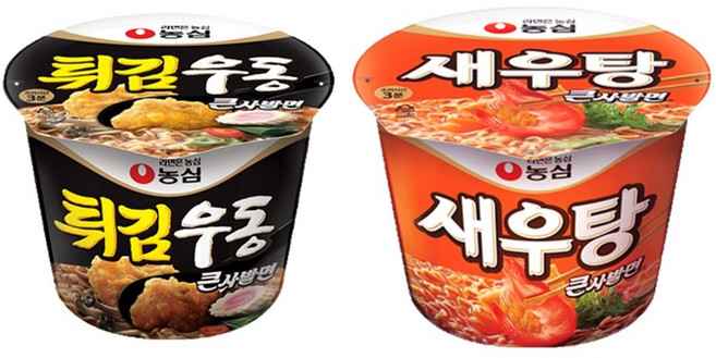 농심 튀김우동 큰사발8개입 + 새우탕 큰사발8개입 / 16개입, 1개