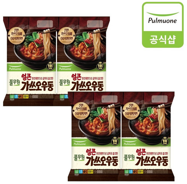 풀무원 얼큰가쓰오우동467g 4개(8인), 4개, 467g