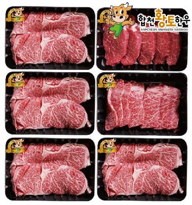 합천축협 합천황토한우 1++등급 명품2호세트, 6개