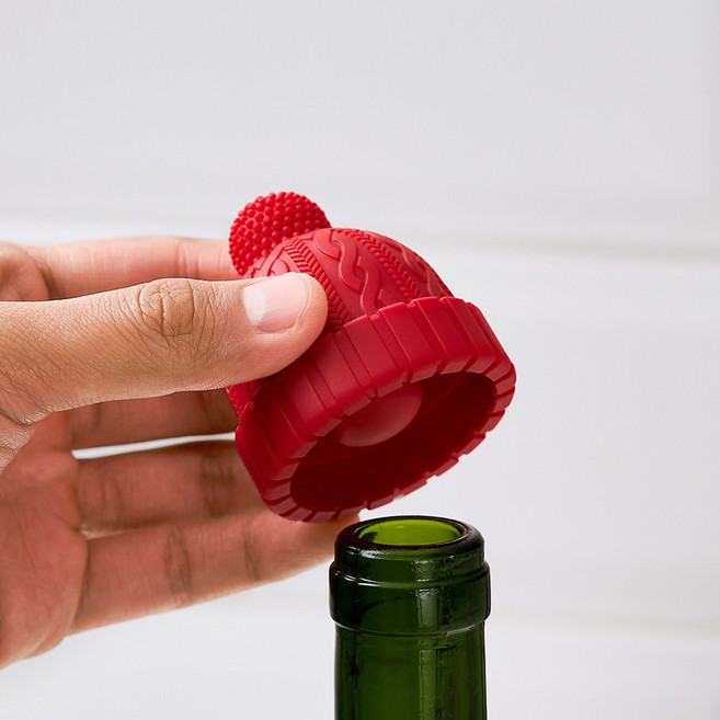 바겐슈타이거 귀여운 실리콘 와인 병마개 바틀캡 뚜껑 레드, (L) 바겐 바틀캡 (레드)