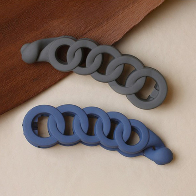 초콜리트쥬얼리 2개세트 포로토 모노톤무광 동글이 바나나 집게핀