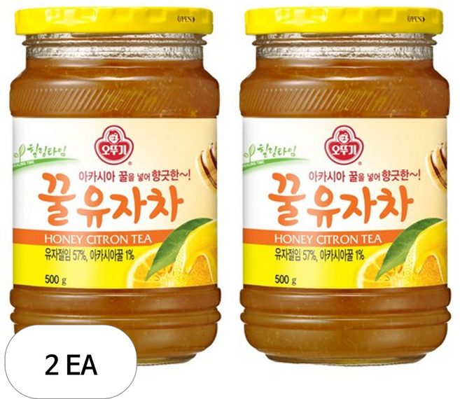 Pack_오뚜기 꿀 유자차, 500g, 1개입, 2개