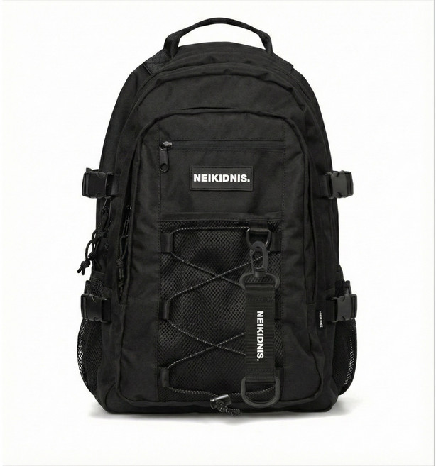 네이키드니스 남녀공용 메쉬 스트링 백팩 블랙