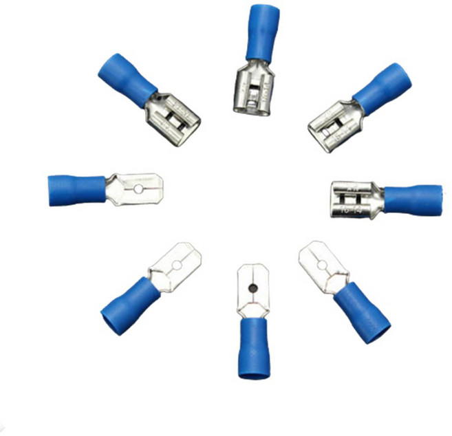 14-16AWG 15A 압착단자 터미널 블루 암20pcs 수20pcs