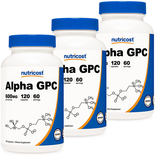 뉴트리코스트 알파 GPC 600mg 캡슐, 120정, 3개