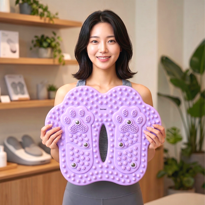 도르나솔 3단계 발지압 스텝퍼 다이어트 가정용 무소음 홈트, 퍼플