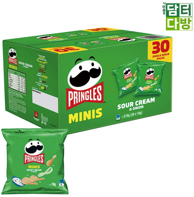 프링글스 미니스 사워크림어니언 570g(19g x 30), 1개, 1ml