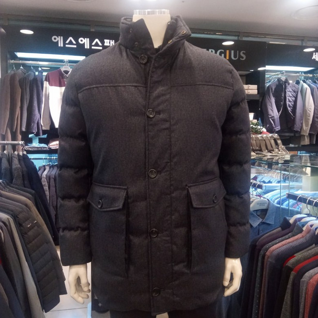 [F/W 이월 초특가] 세르지오 에스에스패션 남성 캐주얼 겨울 시즌특가 초대박세일 아웃포켓 밴드카라 웰론 네이비 사파리 점퍼 J4321-NAVY