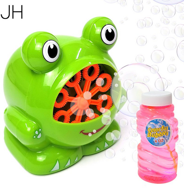 개구리 회전 자동버블 (리필액1개 비눗방울놀이 건전지사용 버블건 비누방울), 박스포장, 1개