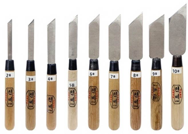 천비 조각도 창도 9종류 중 선택/공예 판화 목조각 조각칼 끌, 천비창도8품 (24mm)/HO