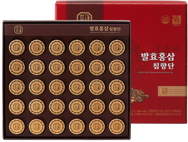 한삼인 발효홍삼 침향단 3.75g x 30환, 1박스, 30정