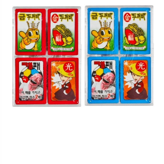 금두꺼비 특수보안 화투 레드 블루, 1세트, 1개