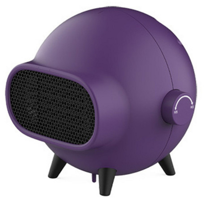 유로파크 탁상용 미니 PTC 전기 온풍기 히터 발난로 퍼플