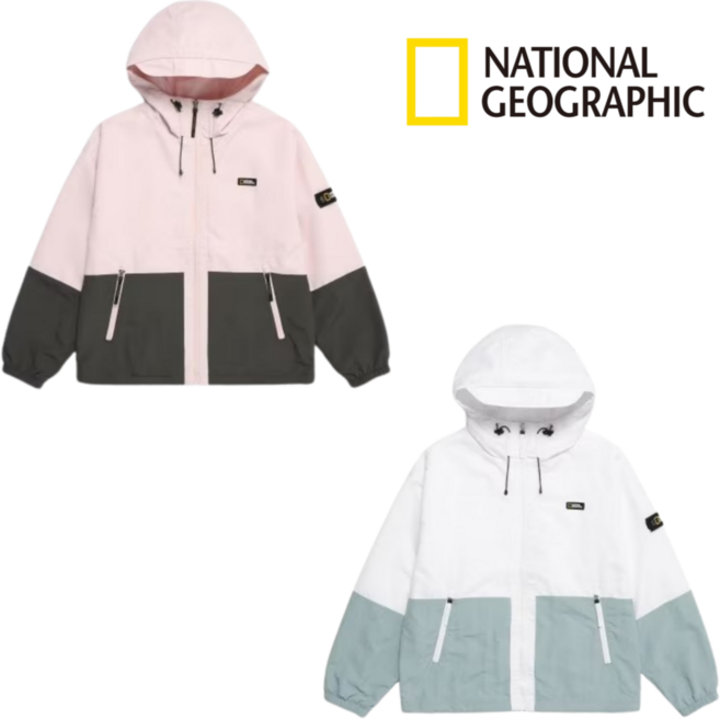 매장정품 내셔널지오그래픽 바람막이 여성봄자켓 아노락 간절기 점퍼 후드 집업 윈드브레이커