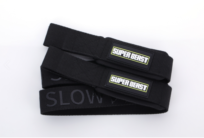 [슈퍼비스트] 헬스스트랩 양손한쌍동봉 시즌온리프팅스트랩 SUPERBEAST STRAP, 블랙, 1세트