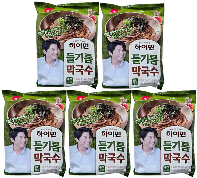 삼립 하이면 들기름 막국수, 5개, 358g