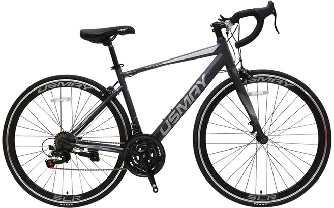 SPORTONE U9 SP 700C彎把21速公路車搭載安全副煞把設計 專為入門練騎而生的男女學生公路跑車首選, 黑灰, 1個