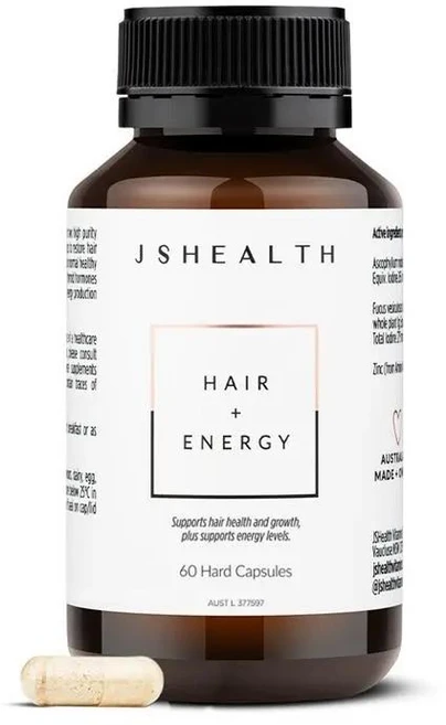 호주 제이에스헬스 JSHEALTH Hair + Energy Formula 헤어 + 에너지 포뮬라 캡슐, 1개, 60정 - 쿠팡
