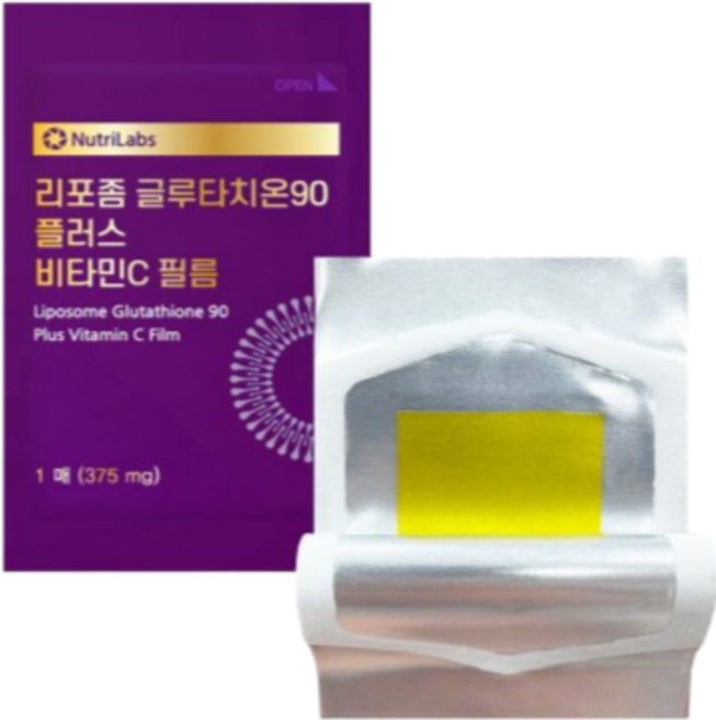 리포좀 글루타치온 고 함량 구강 점막 필름 형 입 안 천장 에 붙이는 리포좀 글루타치온 순도 콜라겐 비타민c 환원형 복합물 플러스 제품 영양제 100% 식약청 HACCP 인증, 1박스, 30매