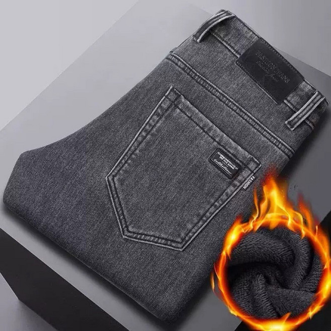 阿堯的店 加絨牛仔褲 刷毛褲 保暖刷毛 內刷毛褲 黑牛仔褲 牛仔刷毛褲 防寒保暖 加絨牛仔褲 【386】