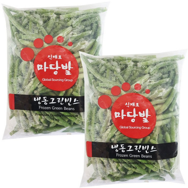 마당발 냉동 그린빈스 1kg, 2개