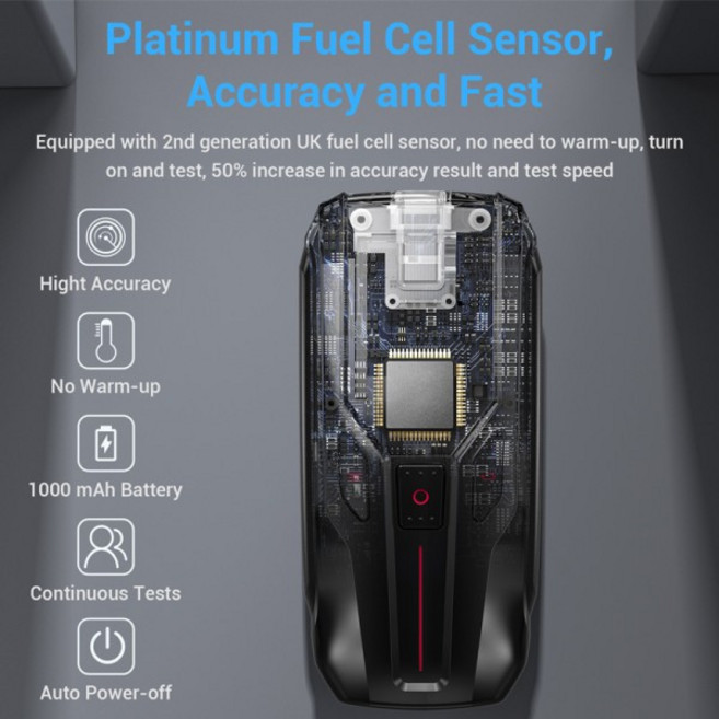 휴대용음주측정기 LCD 디스플레이 마우스피스 알코올 테스터 감지기 센서 Rohs 색상 소재 원산지 유형 인증서 블랙 캣 3 OEM, 1개, 1) Black