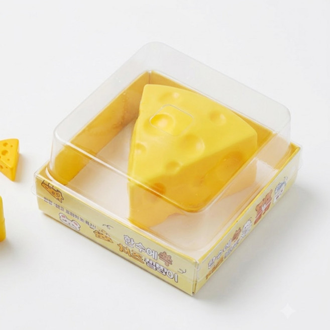 한손 치즈 슬랑이 빠작빠작 크런치 스퀴시 말랑이, 옐로우, 80g, 1개