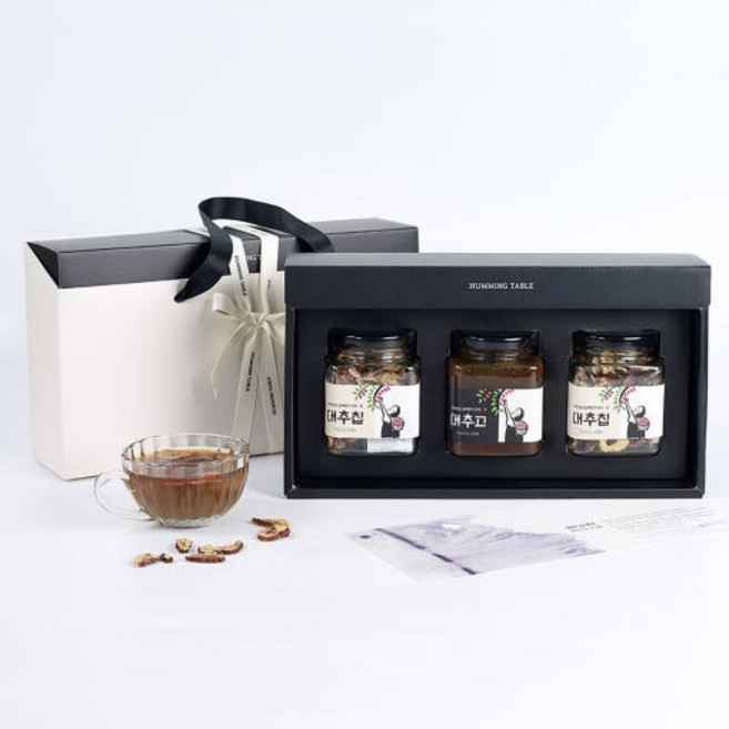 허밍테이블 선물세트 대추고+생강청+대추칩 경산대추 대추청 답례품, 1세트, 대추고330g+대추칩70g+대추칩70g