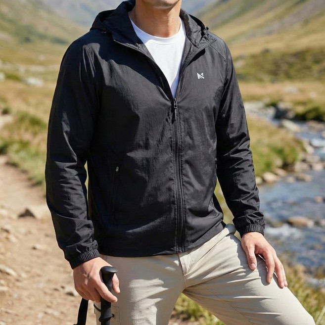 [더가볍고 더쾌적한] 남성 초경량 홑겹 바람막이 후드 아웃도어 자켓 MAJM402 (95~110)