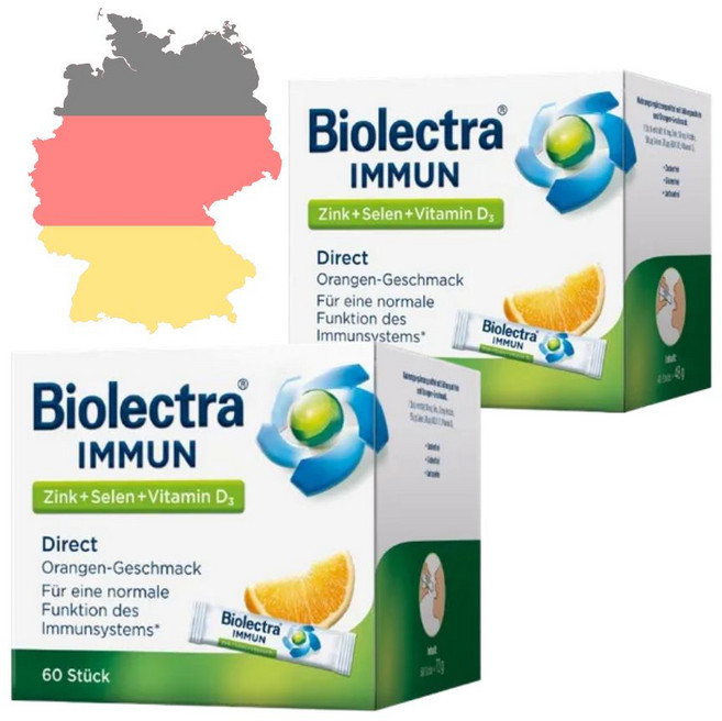 독일 바이오렉트라 이뮨 아연 셀레늄 다이렉트 60일분 100일분 분말 가루, 100개, 100회분
