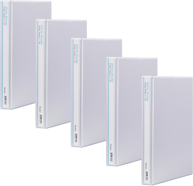 프로비즈 백색투명 3공 D링 바인더 2cm 화이트 투명, 5개, 화이트투명