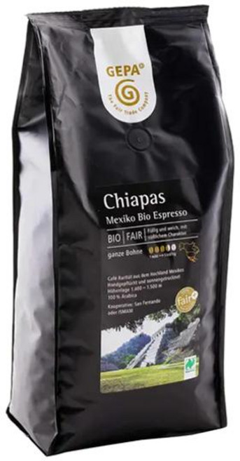 독일 게파 GEPA Chiapas whole bean 치아파스 멕시코 에스프레소 홀빈 원두커피, 1개, 1kg, 홀빈커피