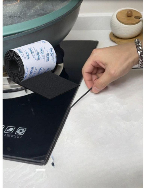 전기레인지 틈새 고무줄 인덕션 테두리 보호 밴드 끼움 가드 폭 3MM x 2미터 두께 1mm, 흰색