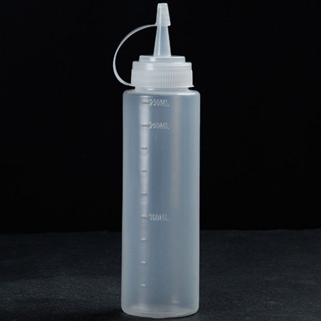 塑料醬料擠壓瓶 800ml, 1個, 1個裝230ml 白色 不送刷, 230ml